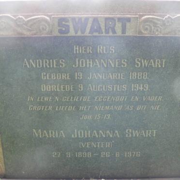 SWART Andries Johannes 1888-1949 &amp; Maria Johanna VENTER 1898-1976