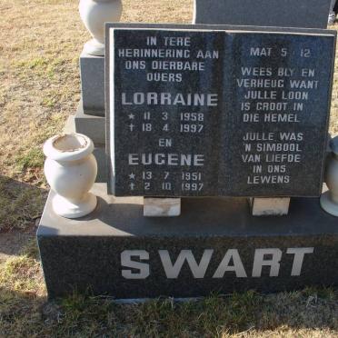 SWART Eugene 1951-1997 &amp; Lorraine 1958-1997