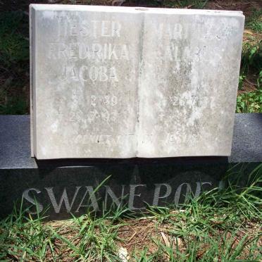 SWANEPOEL Marthinus Alarus 1937- &amp; Hester Fredrika Jacoba 1939-1993