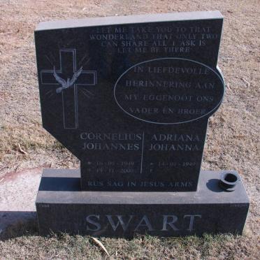 SWART Cornelius Johannes 1949-2000 &amp; Adriana Johanna 1949-