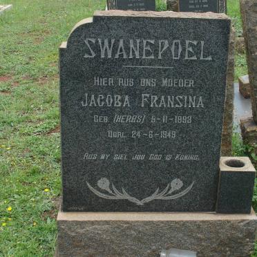 SWANEPOEL Jacoba Fransina nee HERBS 1893-1949