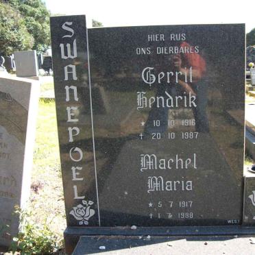 SWANEPOEL Gerrit Hendrik 1916-1987 &amp; Machel Maria 1917-1988