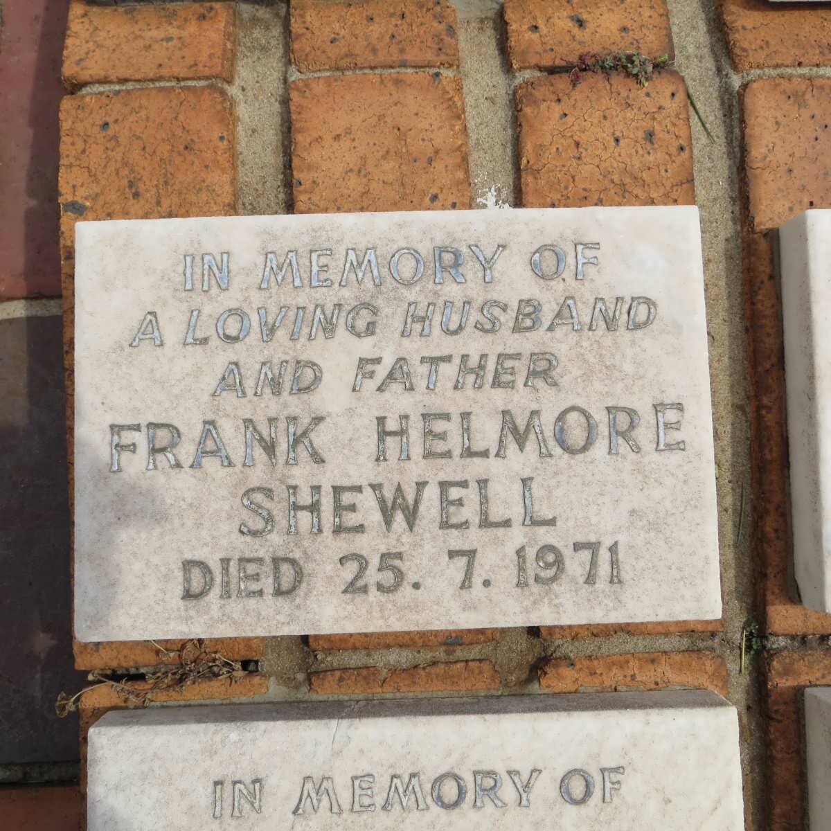 SHEWELL Frank Helmore -1971