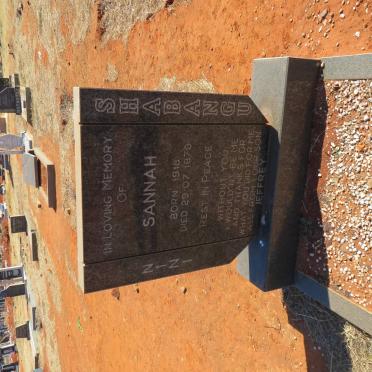 SHABANGU Sannah 1918-1979