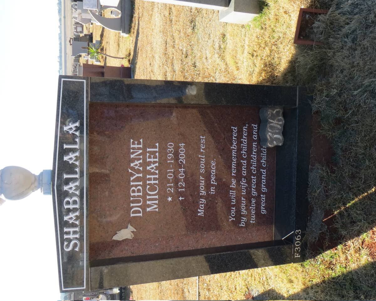 SHABALALA Dubiyane Michael 1930-2004