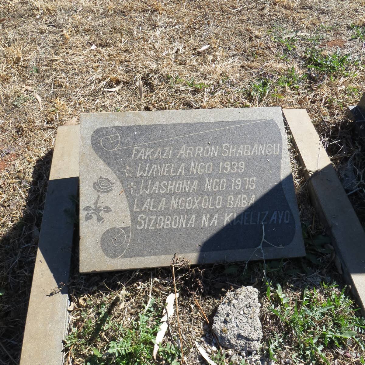 SHABANGU Fakazi Arron 1939-1975