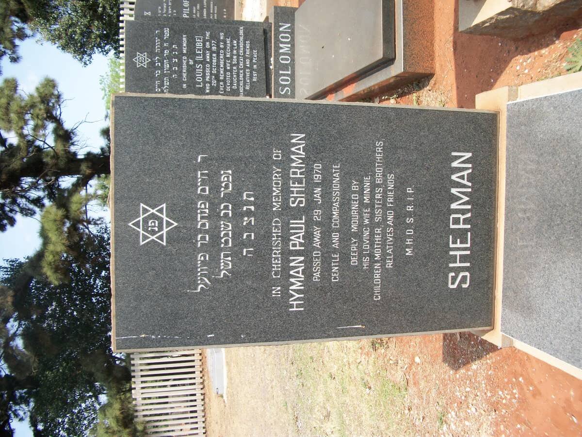 SHERMAN Myman Paul -1970