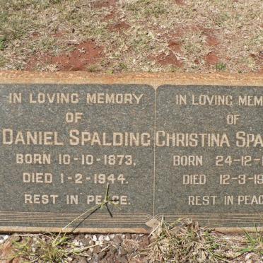 SPALDING Daniel 1873-1944 &amp; Christina 1883-1962
