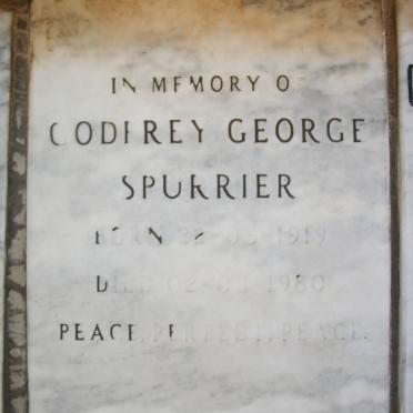SPURRIER Godfrey George 1919-1980