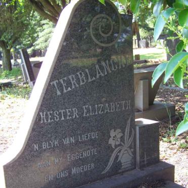 TERBLANCHE Hester Elizabeth