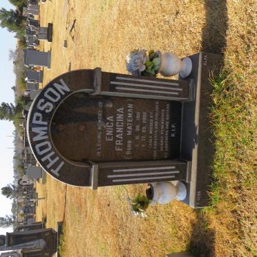 THOMPSON Enica Francina nee MATEMAN 1961-2000