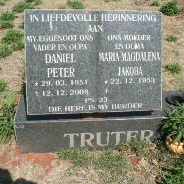 TRUTER Daniel Peter 1951-2008 &amp; Maria Magdalena Jakoba 1953-