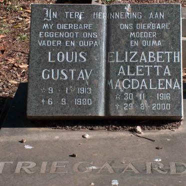 TRIEGAARDT Louis Gustav 1913-1980 &amp; Elizabeth Aletta Magdalena 1916-2000