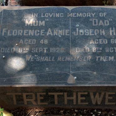 TRETHEWEY Joseph Henry -1941 &amp; Florence Annie -1928