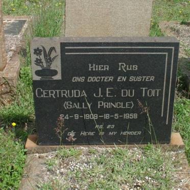 TOIT Gertruda J.E., du. 1909-1958