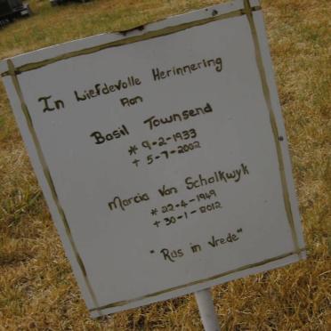 TOWNSEND Basil 1933-2002 :: VAN SCHALKWYK Marcia 1949-2012