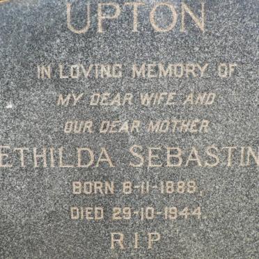 UPTON Ethilda Sebastina 1888-1944