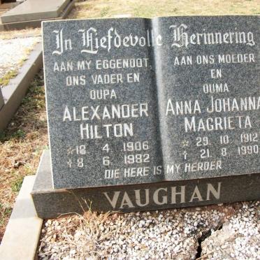 VAUGHAN Alexander Hilton 1906-1982 &amp; Anna Johanna Magrieta 1912-1990