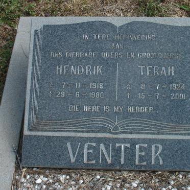 VENTER Hendrik 1918-1980 &amp; Terah 1924-2001