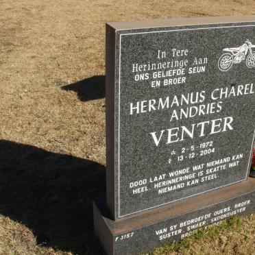 VENTER Hermanus Charel Andries 1972-2004