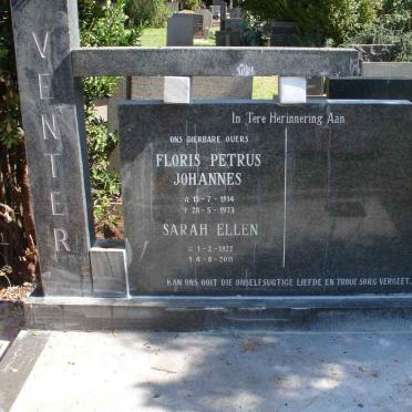 VENTER Floris Petrus Johannes 1914-1973 &amp; Sarah Ellen 1922-2011
