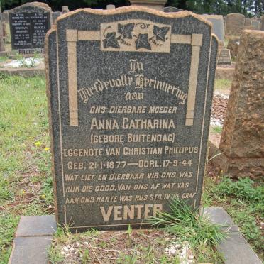 VENTER Anna Catharina nee BUITENDAG 1877-1944