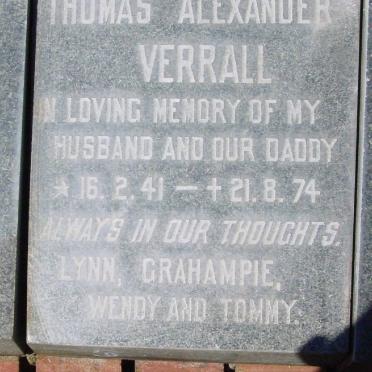 VERRALL Thomas Alexander 1941-1974