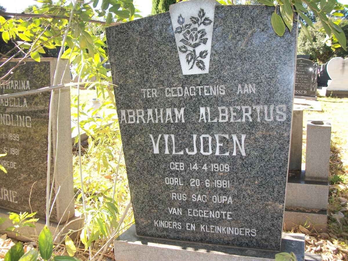 VILJOEN Abraham Albertus 1909-1981