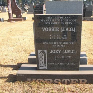 VORSTER J.A.G. 1917-2000 &amp; J.M.C. 1925-
