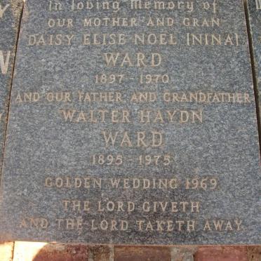 WARD Walter Haydn 1895-1975 &amp; Daisy Elise Noel 1897-1970