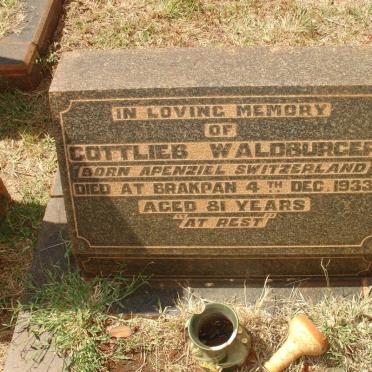 WALDBURGER Gottlieb -1933