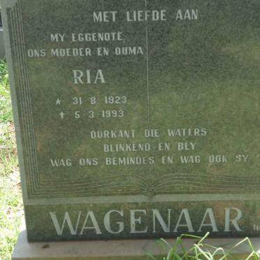 WAGENAAR Ria 1923-1993