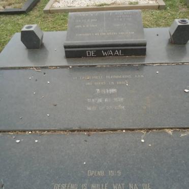 WAAL Schalk W.P., de 1902-1965 &amp; P Albertina RAMAN 1907-1996 :: DE WAAL Justus 1946-1994