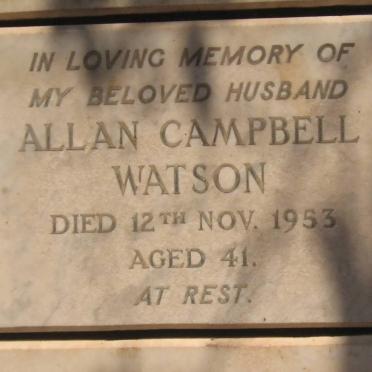 WATSON Allan Campbell -1953