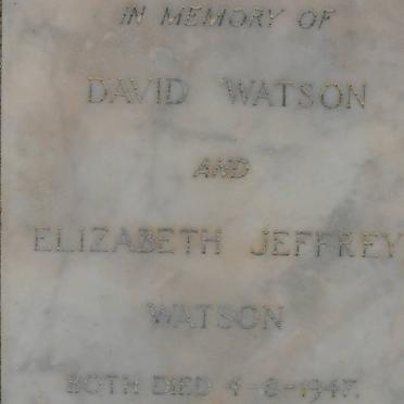 WATSON David -1947 &amp; Elizabeth Jeffrey -1947