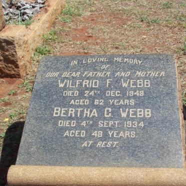 WEBB Wilfrid F. -1949 &amp; Bertha G. -1934