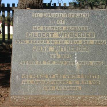 WITHERDEN Gilbert -1943 &amp; Joan 1965