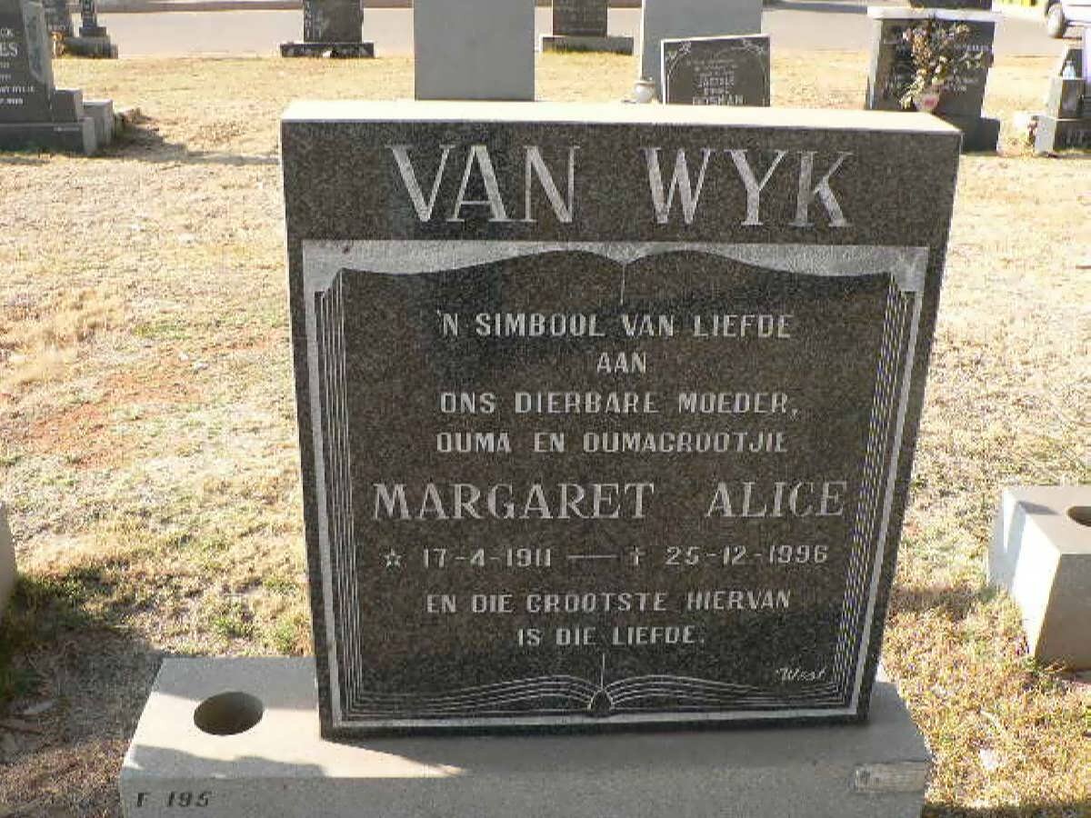 WYK Margaret Alice, van 1911-1996
