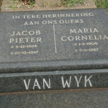 WYK Jacob Pieter, van 1898-1967 &amp; Maria Cornelia 1908-1987