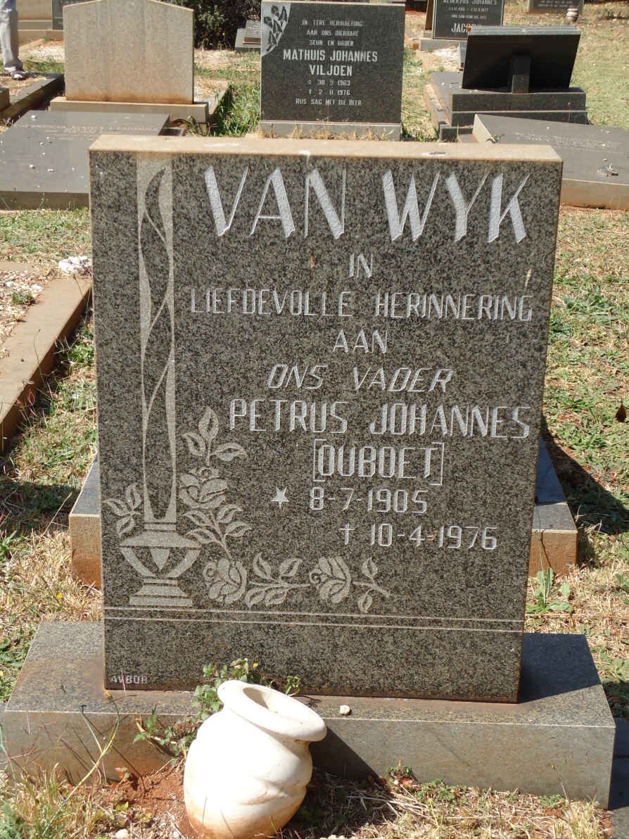 WYK Petrus Johannes, van 1905-1976