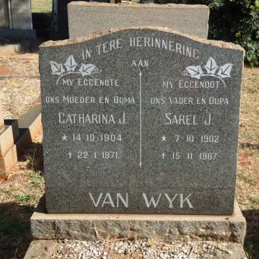 WYK Sarel J.,van 1902-1987 &amp; Catharina J. 1904-1971