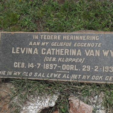 WYK Levina Catherina, van nee KLOPPER 1897-1932