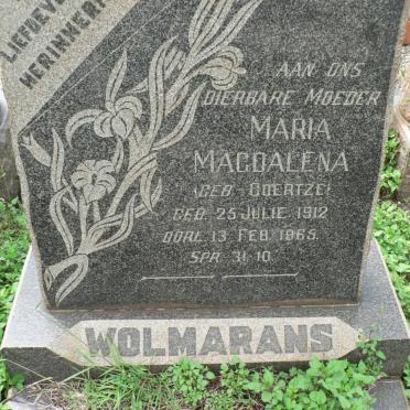 WOLMARANS Maria Magdalena nee COERTZE 1912-1965