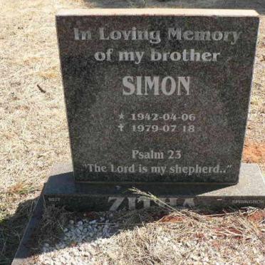 ZITHA Simon 1942-1979