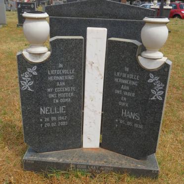? Hans 1936- &amp; Nellie 1942-2003