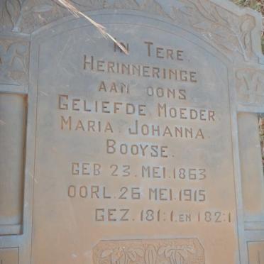 BOOYSE Maria Johanna 1863-1915