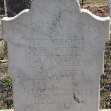 BEZUIDENHOUT Marie M.G. nee FRITS 1888-1931