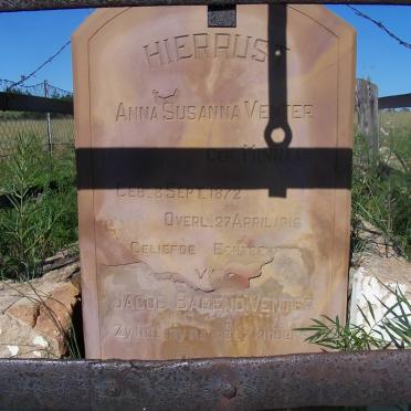 VENTER Anna Susanna nee MINNAAR 1872-1916