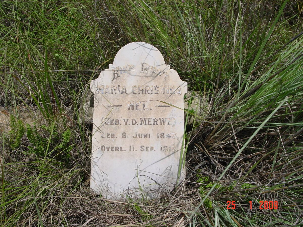NEL Maria Christina nee V.D. MERWE 1843-1913