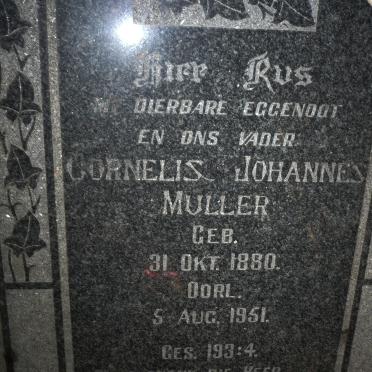 MULLER Cornelis Johannes 1880-1951